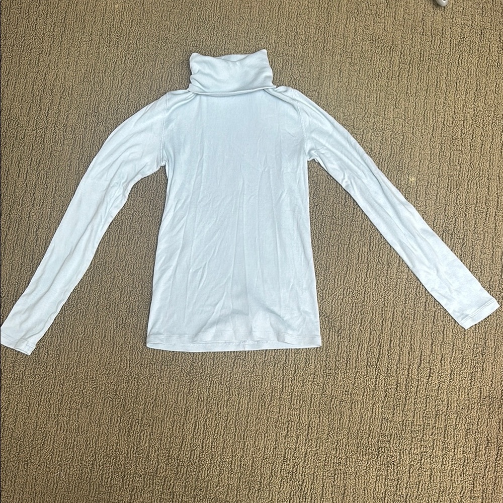 Everlane Light Blue Ribbed Knit Top
